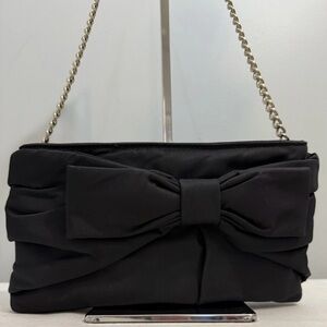 Kate Spade Have Courage Shoulder Bag Black Nylon Bow PXRU2267